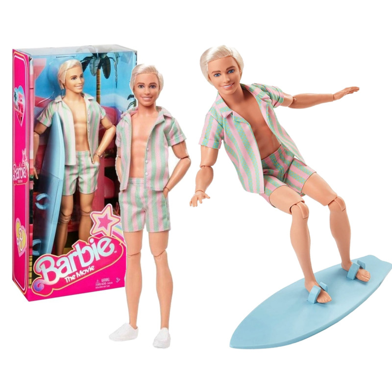 0747 LALKA BARBIE KEN Z DESKĄ THE MOVIE MATTEL