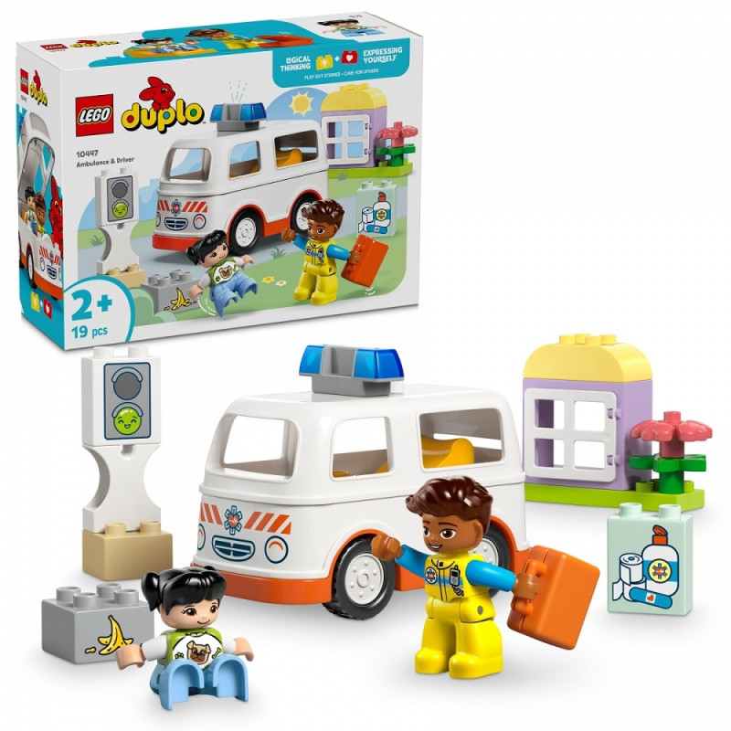 10447 KLOCKI LEGO DUPLO KARETKA Z KIEROWCĄ