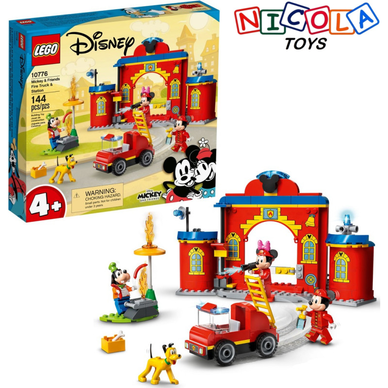 10776 KLOCKI LEGO DISNEY - REMIZA I WÓZ STRAŻACKI MYSZKI MIKI I PRZYJACIÓŁ 144ele