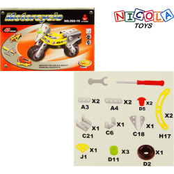 1086 KLOCKI KONSTRUKCYJNE MINI MOTOR MOTOCYKL 40ele.