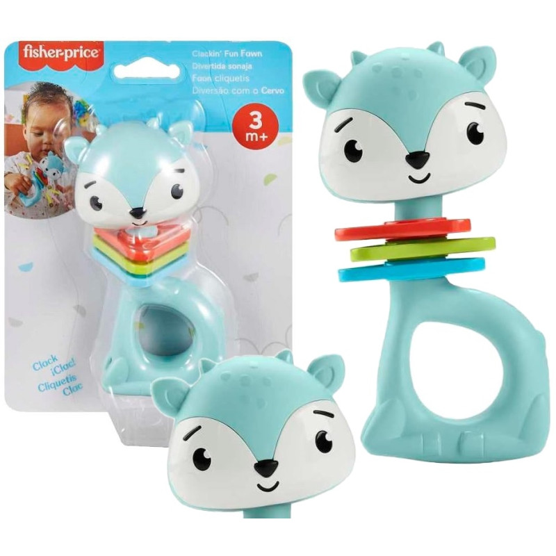 1511 FISHER-PRICE GRZECHOTKA DLA MALUCHA GRYZACZEK JELONEK 