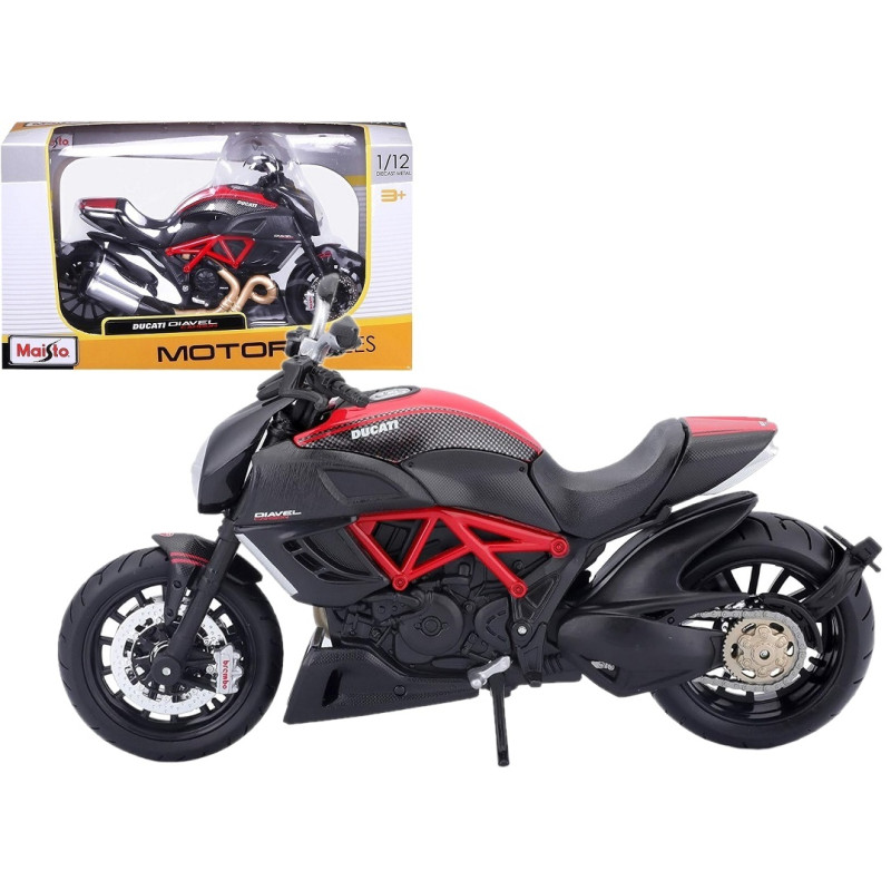 2071 KOLEKCJONERSKI MOTOR MAISTO DUCATI DIAVEL CARBON 1:12 