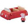 2087 ŚWINKA PEPPA DREWNIANE AUTO + FIGURKA