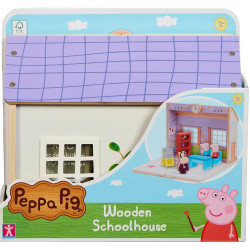 2124 ŚWINKA PEPPA DREWNIANA SZKOŁA + FIGURKI