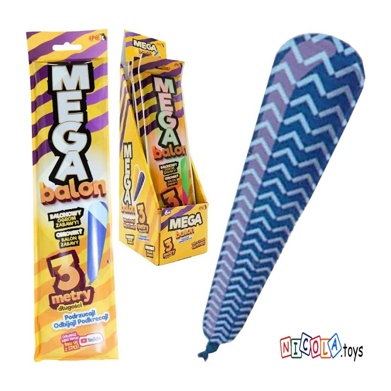 2325 MEGA BALON EPEE NIEBIESKI PASKI 3 METROWY 