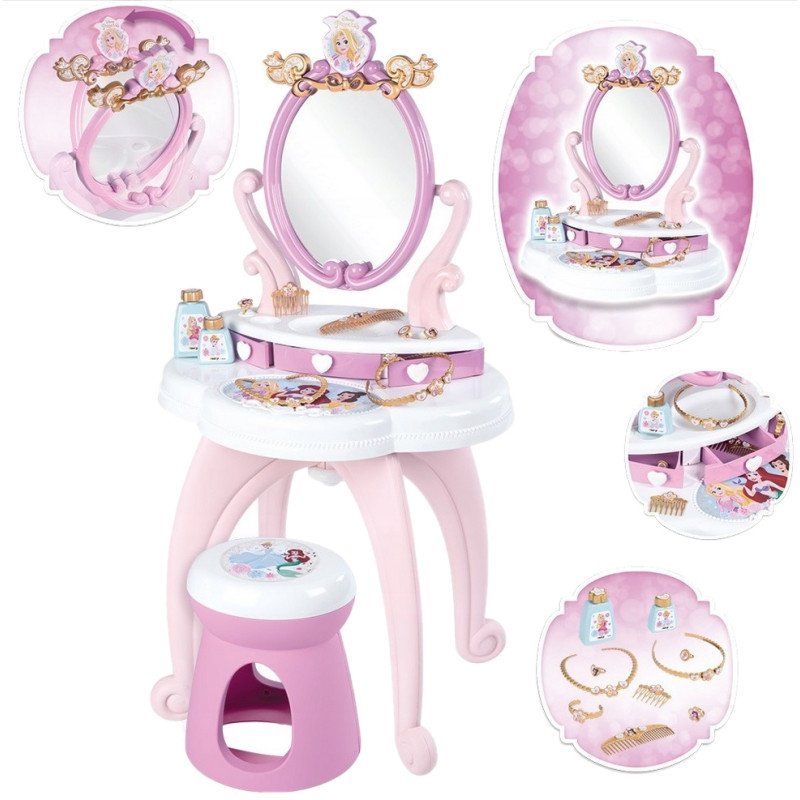 2509 SMOBY DUŻA TOALETKA 2w1 DISNEY KSIĘŻNICZKI + AKCESORIA