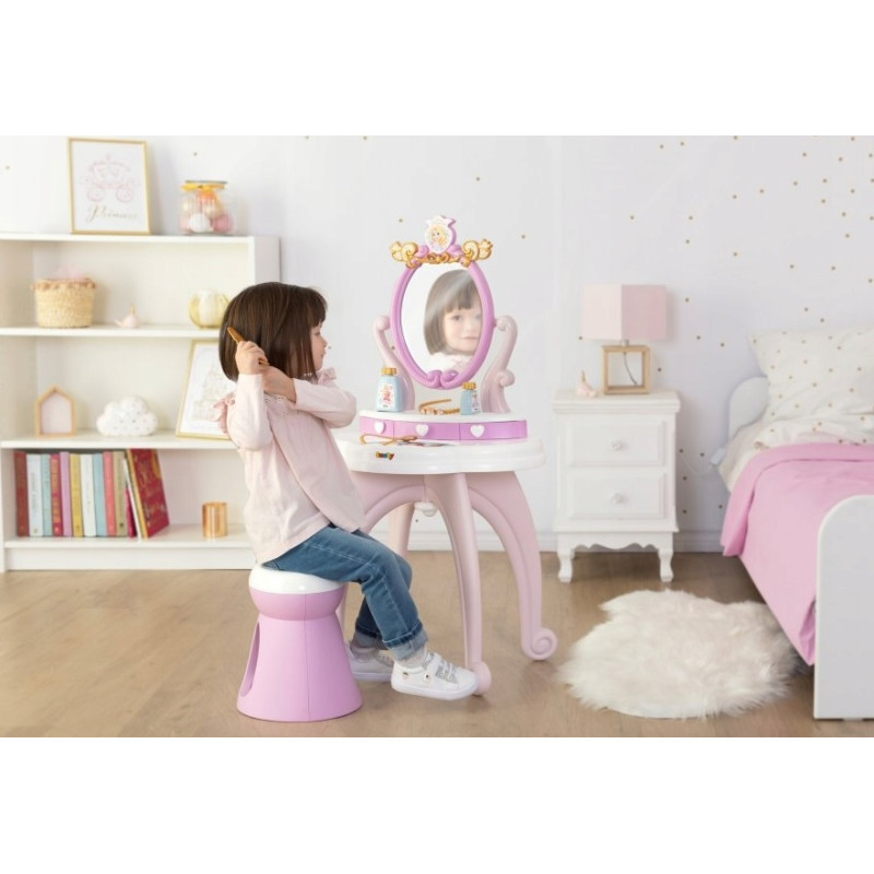 2509 SMOBY DUŻA TOALETKA 2w1 DISNEY KSIĘŻNICZKI + AKCESORIA