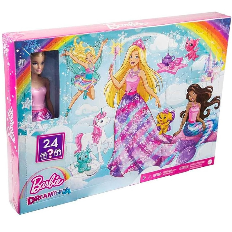 2684 BARBIE KALENDARZ ADWENTOWY + LALKA AKCESORIA 