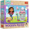 2687 DREWNIANE PUZZLE KOCI DOMEK GABI 24 EL WESOŁA GABI I PRZYJACIELE TREFL