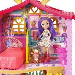 2757 ENCHANTIMALS MAŁY DOMEK JELONKÓW + LALKA