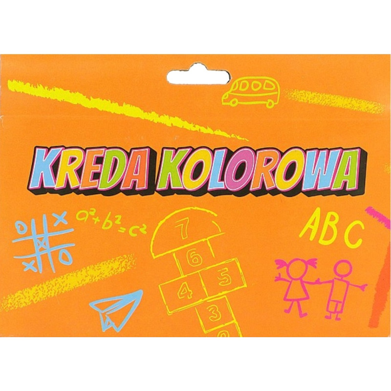 3177 KOLOROWA KREDA CHODNIKOWA SZKOLNA 8szt 
