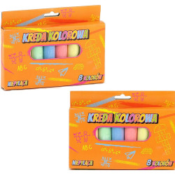 3177 KOLOROWA KREDA CHODNIKOWA SZKOLNA 8szt 