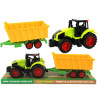 3270 TRAKTOR Z NAPĘDEM + ZÓŁTA PRZYCZEPA RUCHOME ELEMENTY
