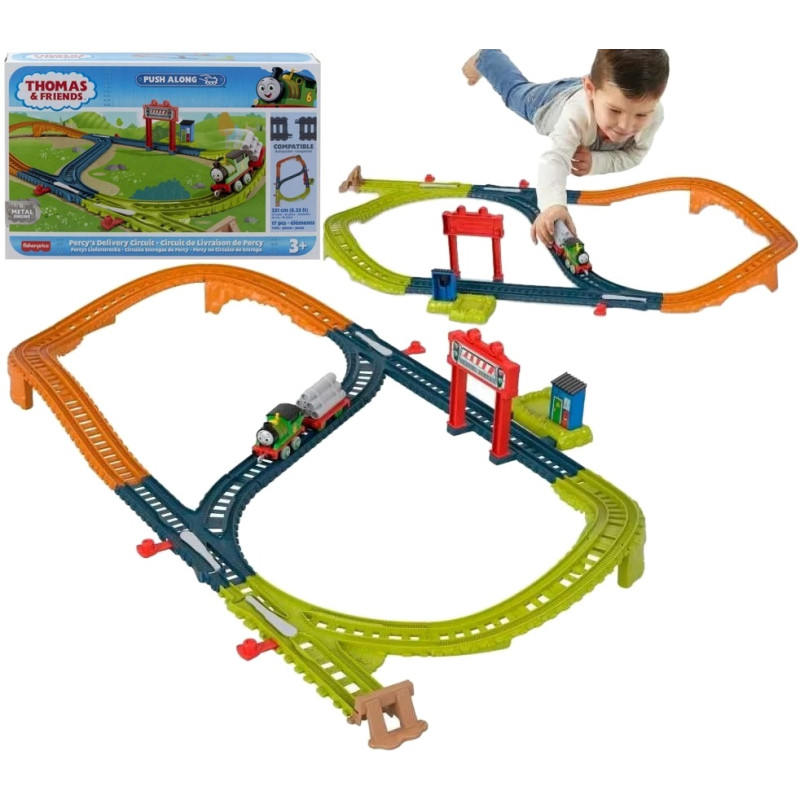 3298 TOMEK I PRZYJACIELE LOKOMOTYWA POPCHAJ I JEDŹ TORY 251 CM FISHER PRICE 
