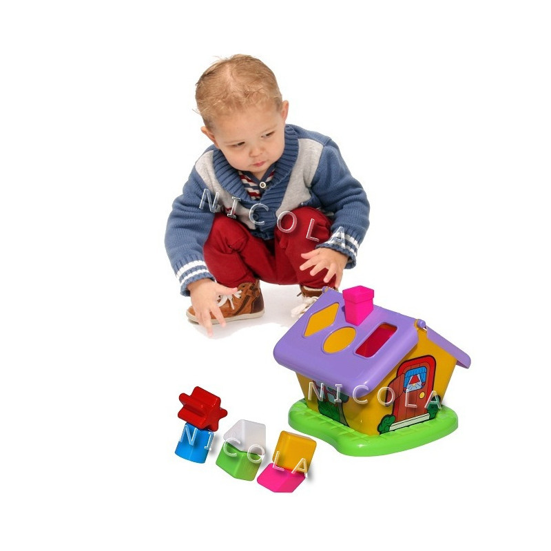 3354  EDUKACYJNY DOMEK + KLOCKI POLESIE