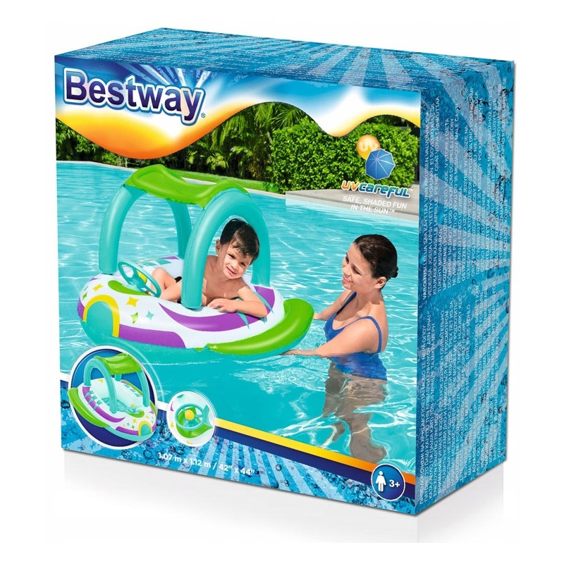 34149 DMUCHANY PONTONIK Z KIEROWNICĄ AUTO BESTWAY