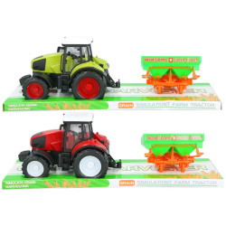 3614 TRAKTOR Z NAPĘDEM + MASZYNA ROLNICZA ROZSIEWACZ NAWOZU FARMA