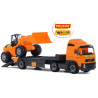 36803 WIELKI TIR + NACZEPA LAWETA + ŁADOWARKA WADER - POLESIE