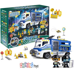 4011 ZESTAW PINYPON FURGON POLICYJNY + AKCESORIA