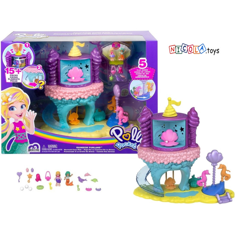 4119 POLLY POCKET LUNAPARK ZATOKA SYREN + 2 LALKI
