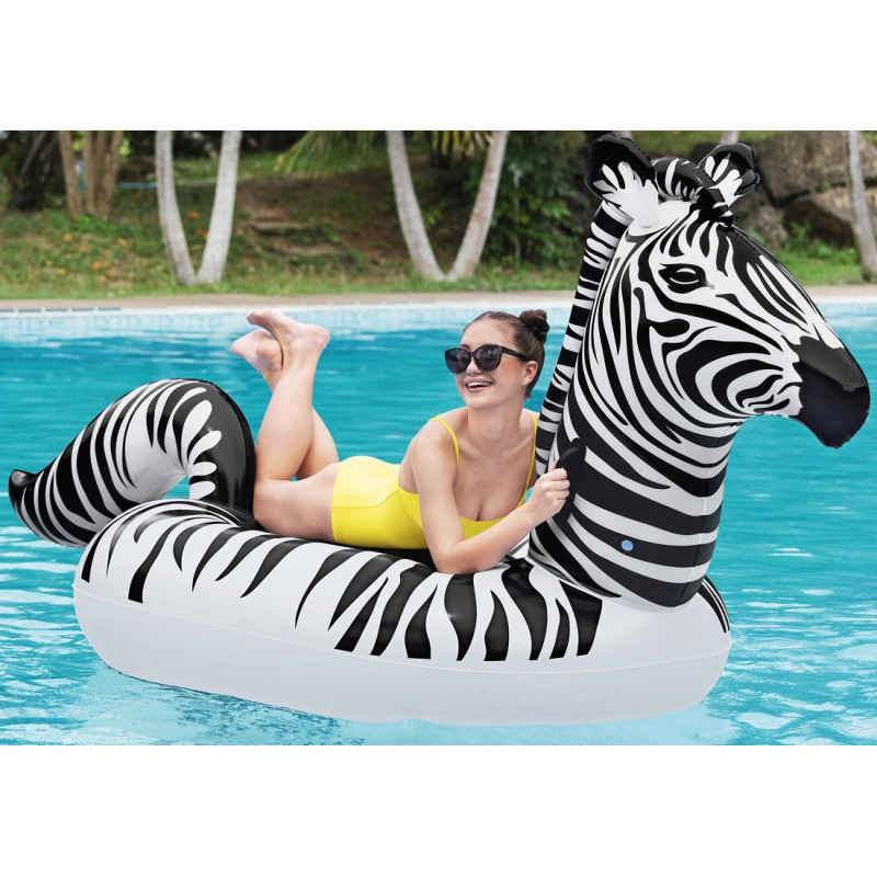 41406 DMUCHANY MATERAC PONTON ZEBRA LED BESTWAY 