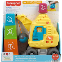 4166 FISHER-PRICE EDUKACYJNY WESOŁY DŹWIG UKŁADAJ I LICZ 
