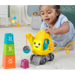 4166 FISHER-PRICE EDUKACYJNY WESOŁY DŹWIG UKŁADAJ I LICZ 