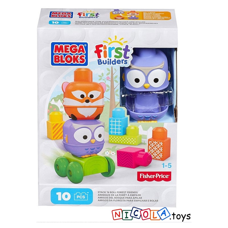 4396 MEGA BLOKS FIRST BUILDERS - PRZYJACIELE Z DŻUNGLI TYGRYS I PANDA 10ele