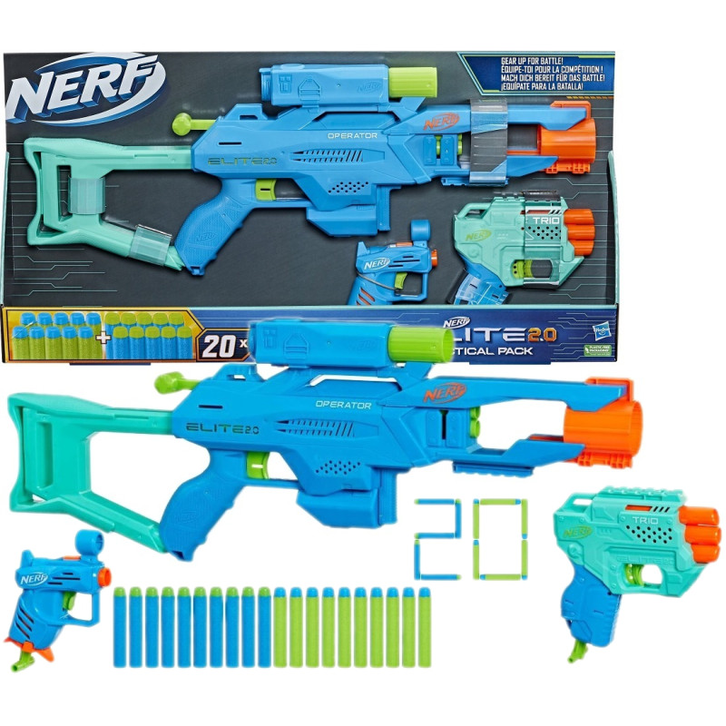 4430 NERF 3w1 ELITE 2.0 TACTICAL PACK WYRZUTNIE 