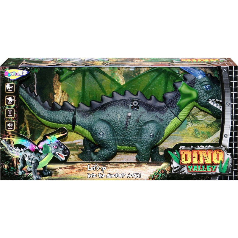 4447 DINOZAUR SMOK NA BATERIE CHODZI RYCZY ŚWIECI 