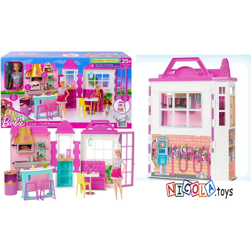 4569 BARBIE RESTAURACJA  GRILL + LALKA 78 cm