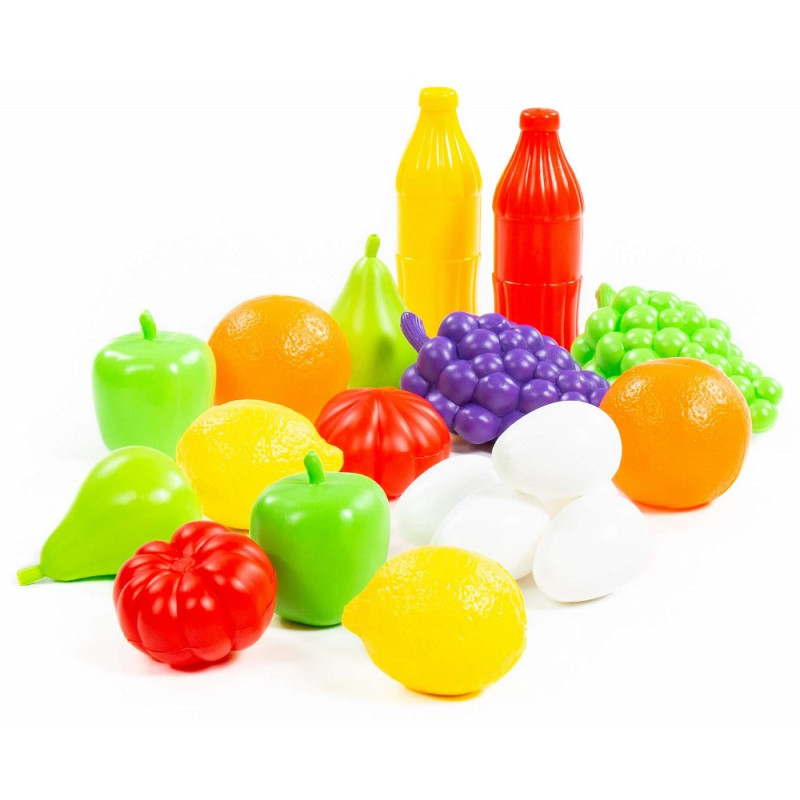 47014 ZESTAW 19ele ZAKUPOWY OWOCE WARZYWA ARTYKUŁY SPOŻYWCZE 