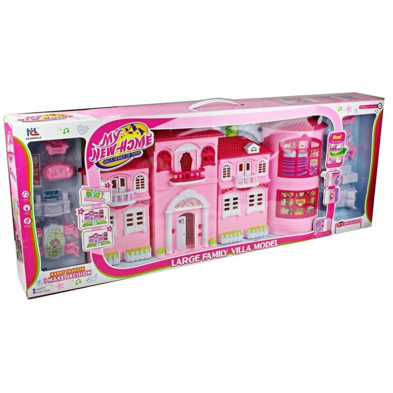 4928 OGROMNY DOMEK DLA LALEK VILLA + AKCESORIA 