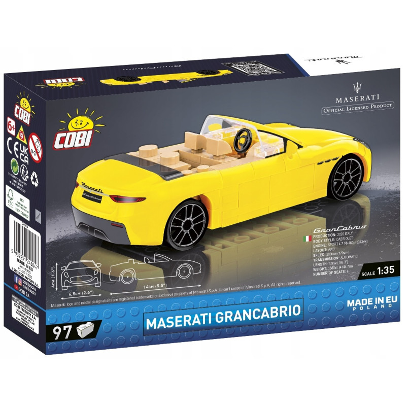 5047 KLOCKI COBI SAMOCHÓD AUTO MASERATI GRANCABRIO
