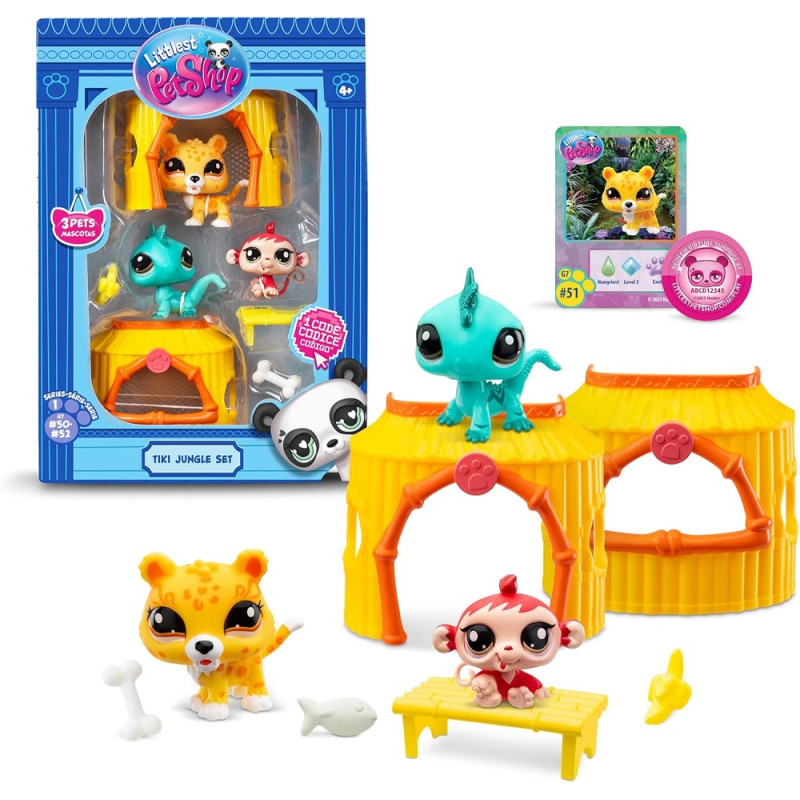 5158 LITTLEST PET SHOP ZESTAW DŻUNGLA 3 FIGURKI PRACA ZBIOROWA AKCESORIA