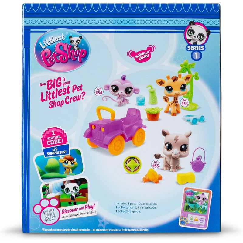 5240 LITTLEST PET SHOP ZESTAW SAFARI 3 FIGURKI PRACA ZBIOROWA AKCESORIA