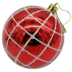 5309 ZESTAW 6szt BOMBKA DEKOROWANA CHOINKOWA OZDOBA