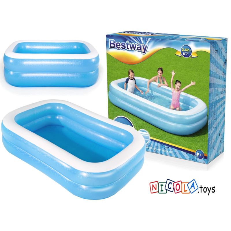 54006 DUŻY DMUCHANY BASEN 262x175x51 BESTWAY 54006