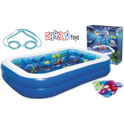 54177 WIELKI DMUCHANY BASEN 3D + OKULARKI BESTWAY