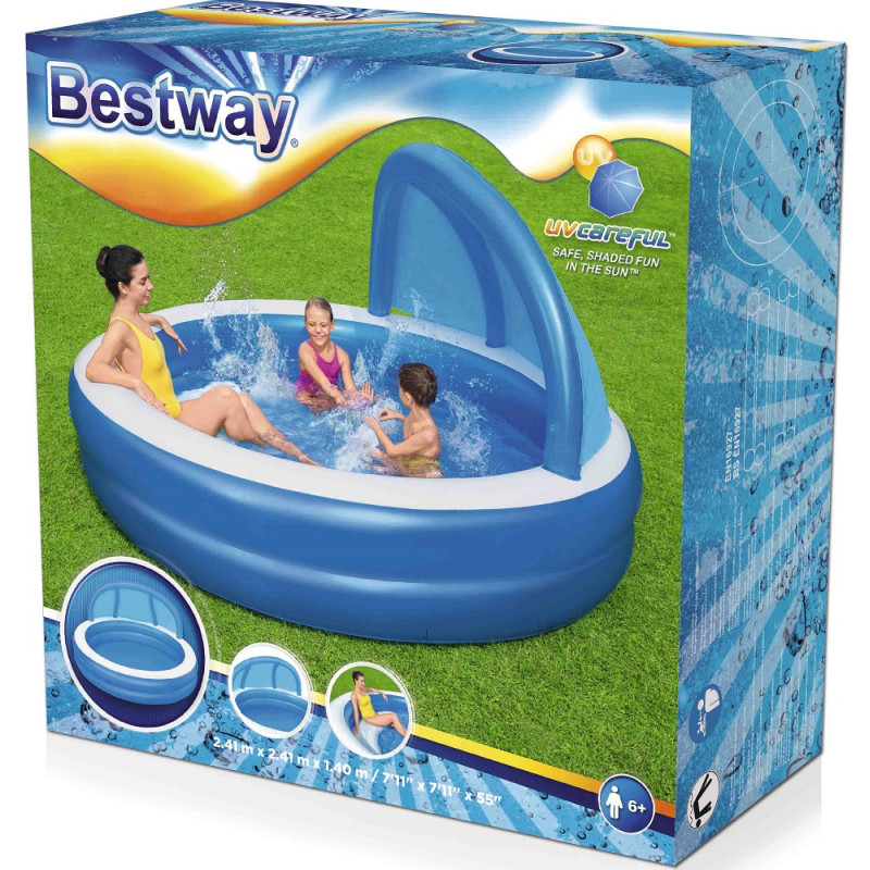 54337 WIELKI 242cm DMUCHANY BASEN WANIENKA BESTWAY