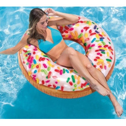 56263 KOŁO 99cm DUŻE DMUCHANE KOŁO DONUT PĄCZEK INTEX