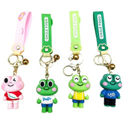 5668 GUMOWY BRELOK ŻABA SMILE FROG BRELOCZEK Z DZWONECZKIEM
