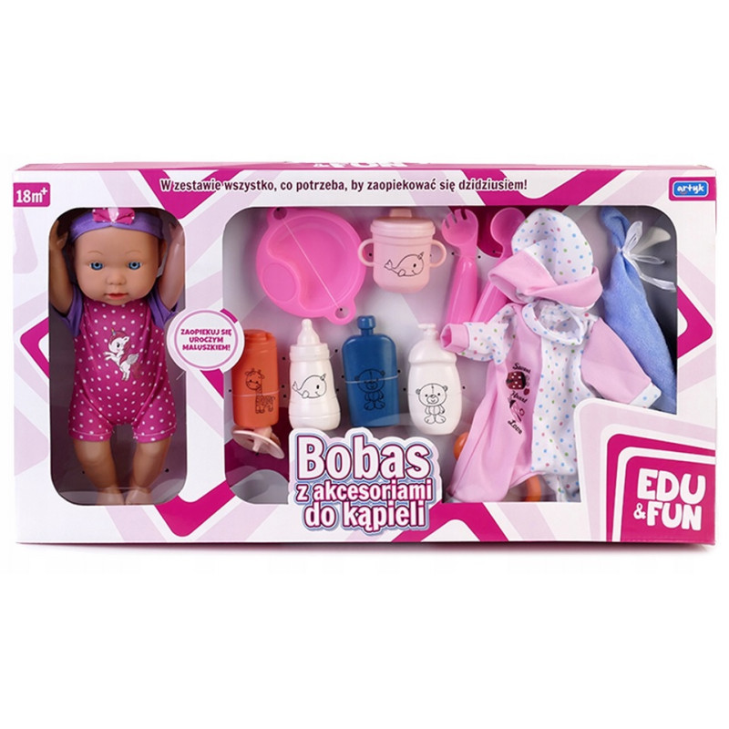 5690 LALKA BOBAS NATALIA + AKCESORIA DO KĄPIELI