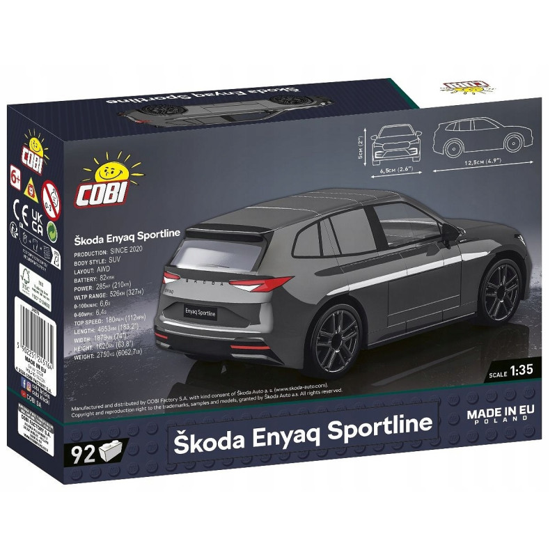 5764 KLOCKI COBI SAMOCHÓD AUTO SKODA ENYAQ SPORTLINE