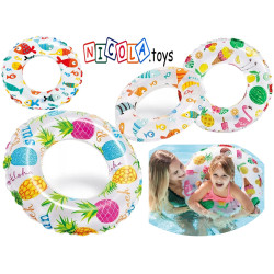 59241 Koło do Pływania Dmuchane dla Dzieci 61 cm Basen Plaża 3 Wzory Intex