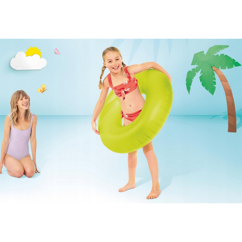 59262 Dmuchane koło do pływania 91cm XXL neonowe MIX do basenu jeziora
