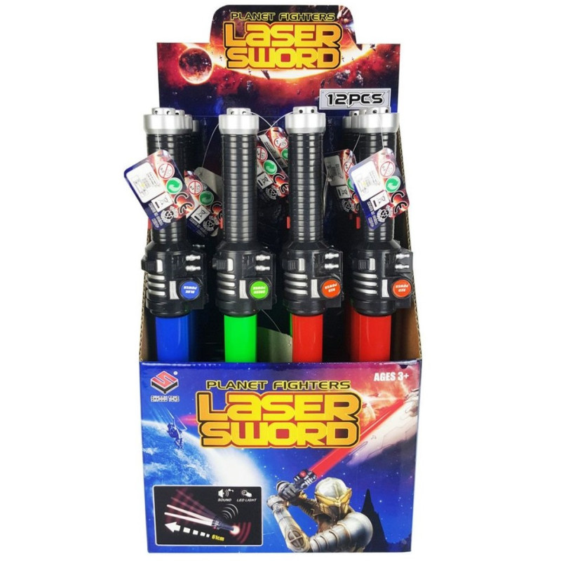 5990 MIECZ 61cm MIECZ ŚWIETLNY KOLOROWY Z DŹWIEKIEM 