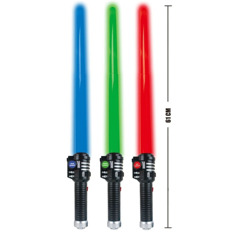 5990 MIECZ 61cm MIECZ ŚWIETLNY KOLOROWY Z DŹWIEKIEM 