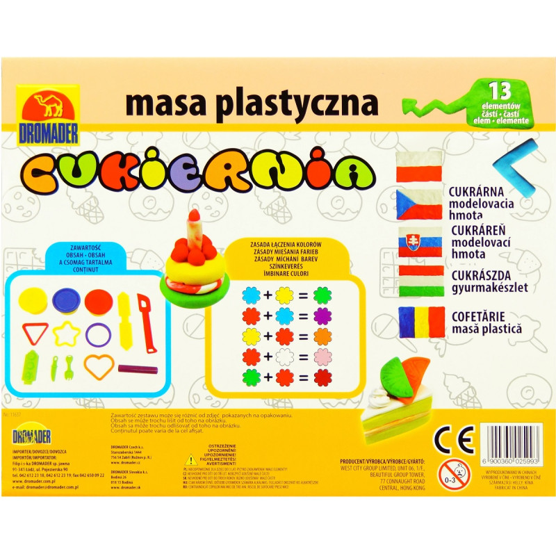 5993 ZESTAW MASA PLASTYCZNA CIASTO CUKIERNIA 
