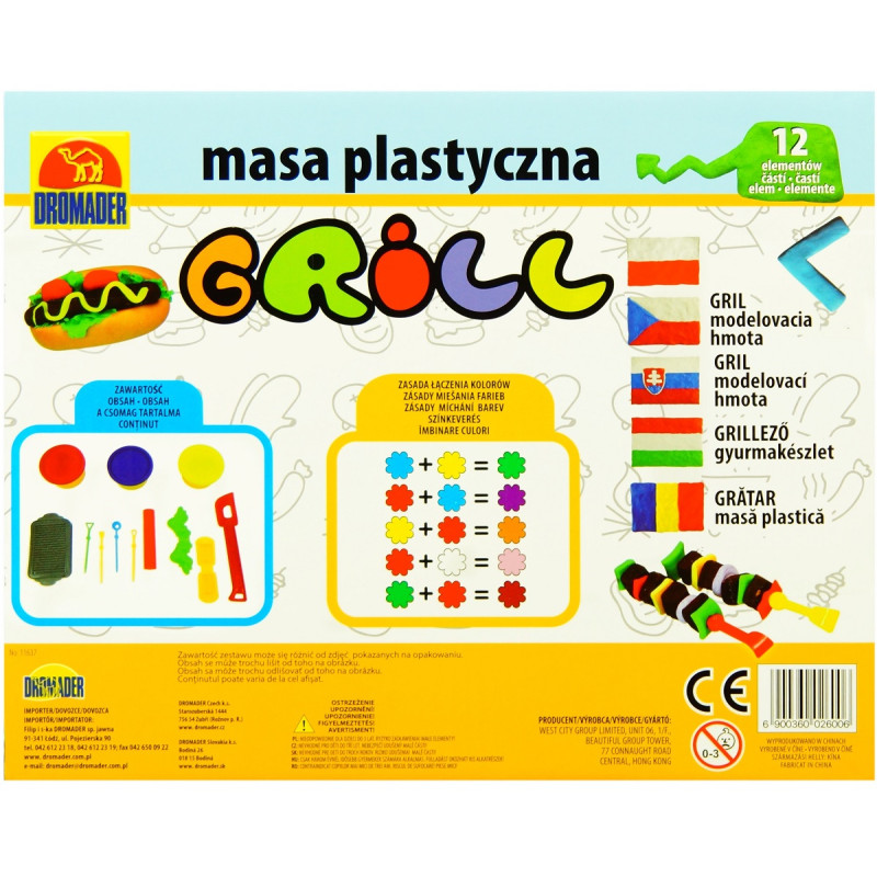 6006 ZESTAW MASA PLASTYCZNA CIASTO GRILL 